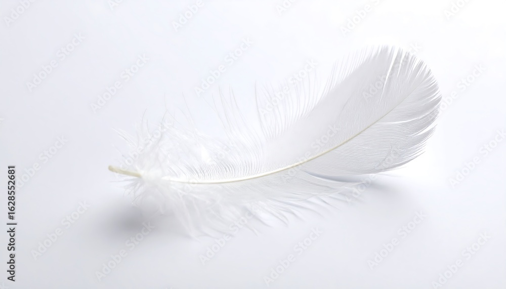 Obraz premium Single white feather
