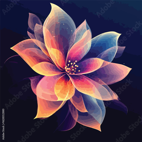 Vibrant Floral Vector Design Illustration