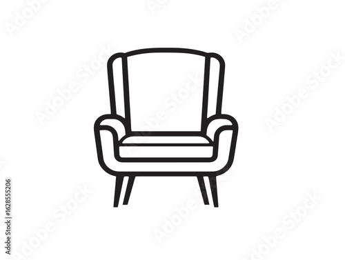 Flat outline icon of durable chair leg protector