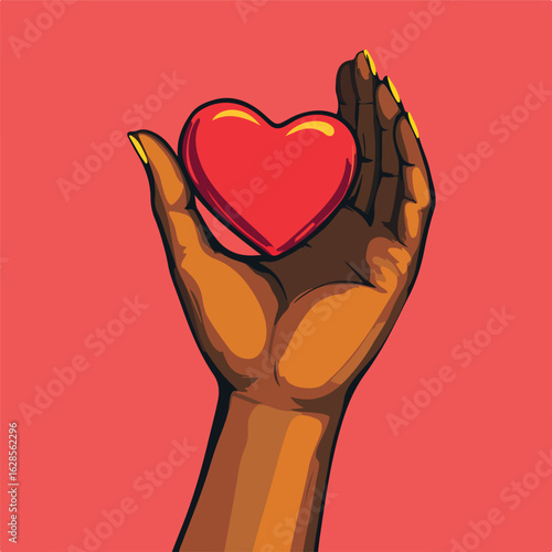 Black History Month Hand Background Design