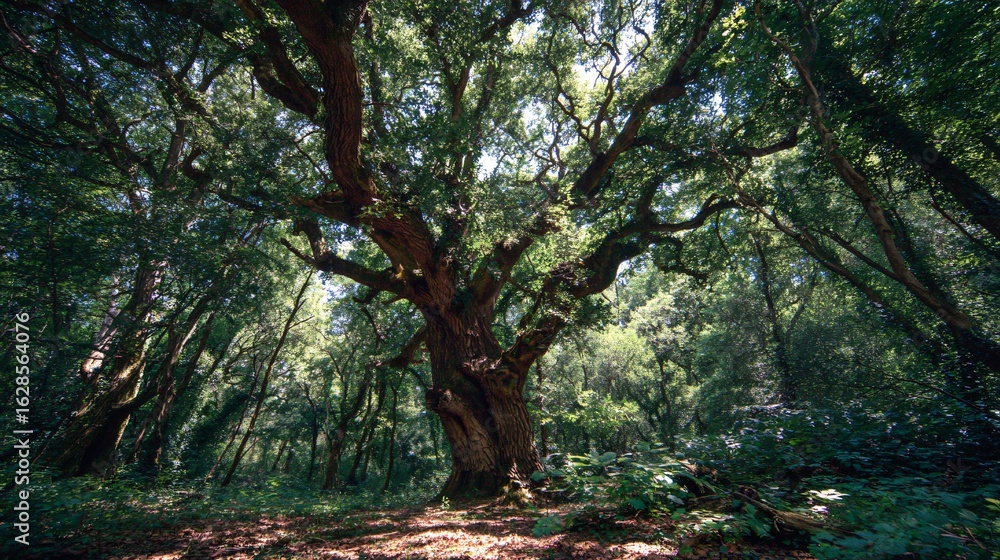 Naklejka premium Majestic Growth of Nature in Botanical Art