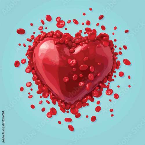 Red Blood Cell Flow Platelet Background