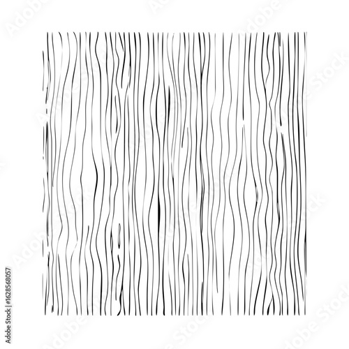 Seamless vector illustration of a natural wood grain texture. Abstract black and white line art pattern depicting oak lumber for backgrounds.
