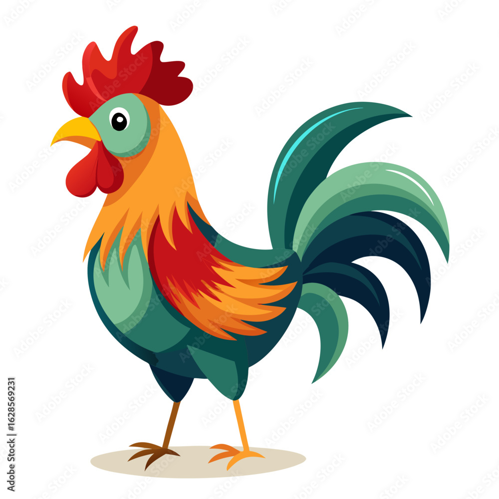 Fototapeta premium Cock vector illustration 