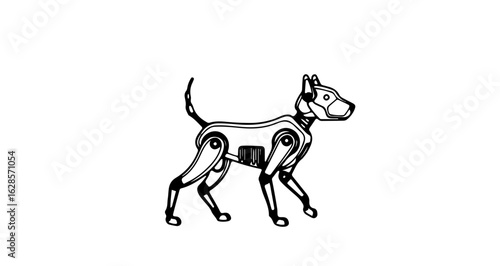 Robot dog pet animal futuristic canine technology artificial intelligence machine puppy ai friend companion