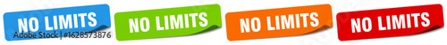 no limits sticker. no limits sticker set on white background