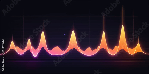 A neon red cardiogram line forms a pulsating wave on a medical monitor, illustrating a healthy heartbeat