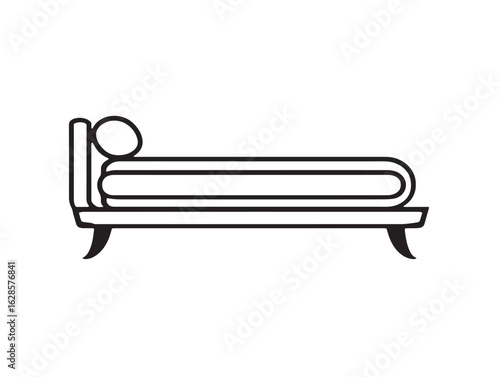 Simple daybed sleeping furniture in elegant flat style