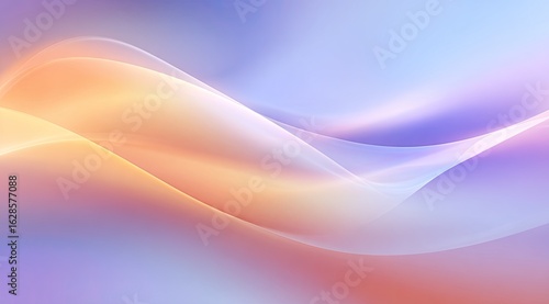 Soft, flowing lines of pastel colors create a serene abstract design