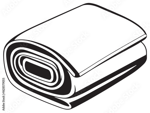 Elegant vector art of decorative throw blanket icon