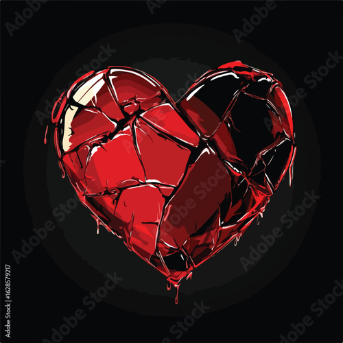 Anti-Valentine Broken Heart Concept
