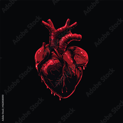 Dark Broken Heart Anti-Valentines Concept