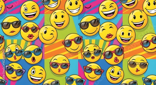 Smiley Face Pop Art seamless
