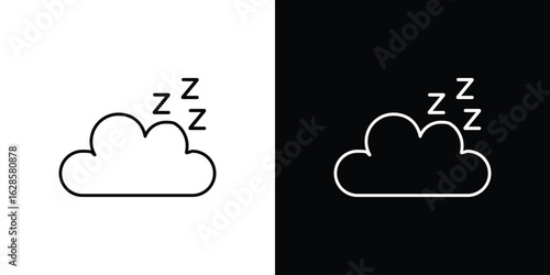 Zzz icon vector illustration sign symbol. linear design