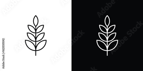 Wheat grain icon vector illustration sign symbol. linear design