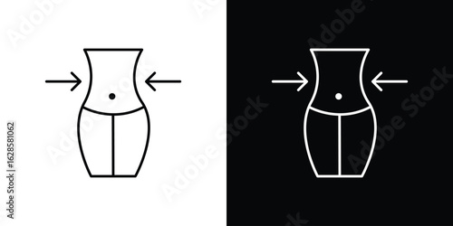 Weight loss icon vector illustration sign symbol. linear design