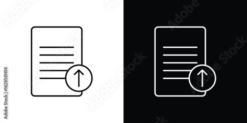 Upload file icon vector illustration sign symbol. linear design