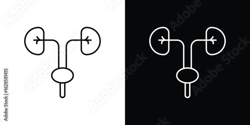 Urology icon vector illustration sign symbol. linear design