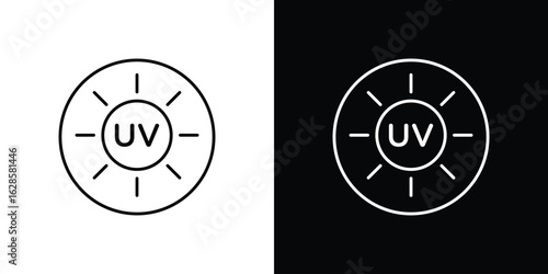 UV icon vector illustration sign symbol. linear design