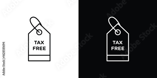 Tax free icon vector illustration sign symbol. linear design