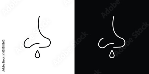 Stuffy nose icon vector illustration sign symbol. linear design