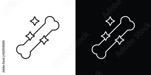 Strong healthy bones icon vector illustration sign symbol. linear design