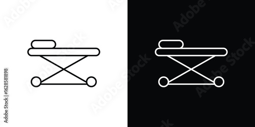 Stretcher icon vector illustration sign symbol. linear design