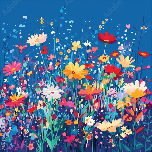 Colorful Meadow Summery Mood Valentine Image