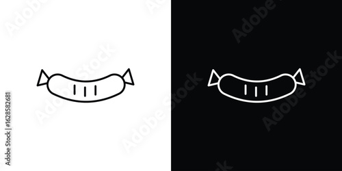 Sausage icon vector illustration sign symbol. linear design