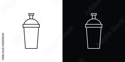 Protein shake icon vector illustration sign symbol. linear design