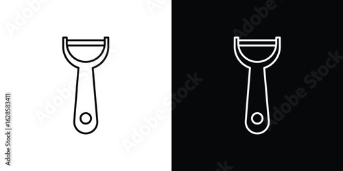 Potato peeler icon vector illustration sign symbol. linear design
