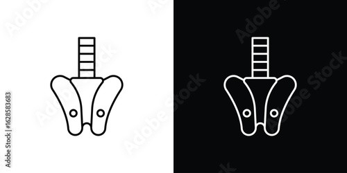 Pelvis icon vector illustration sign symbol. linear design