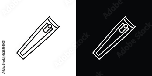 Nail clippers icon vector illustration sign symbol. linear design