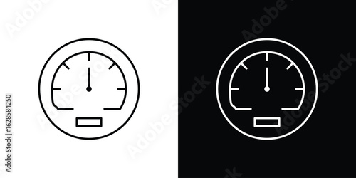 Meter icon vector illustration sign symbol. linear design
