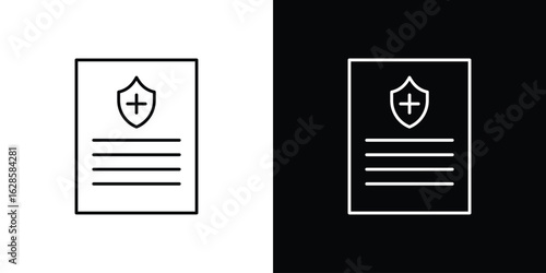 Medical insurance icon vector illustration sign symbol. linear design
