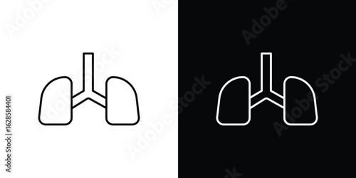 Lung icon vector illustration sign symbol. linear design