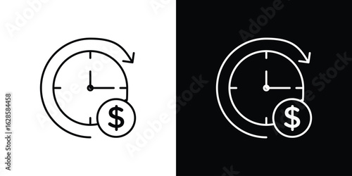 Long term investment icon vector illustration sign symbol. linear design