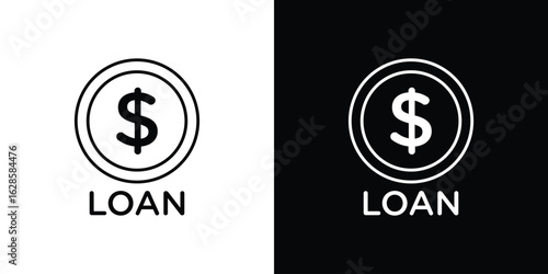 loan icon vector illustration sign symbol. linear design