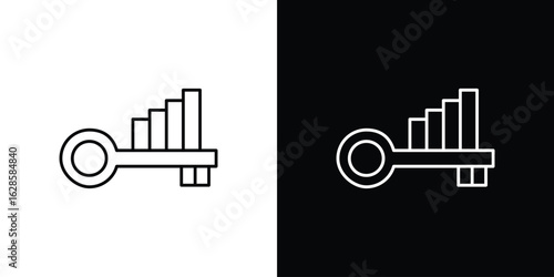 Key factor icon vector illustration sign symbol. linear design