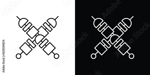 Kebab icon vector illustration sign symbol. linear design