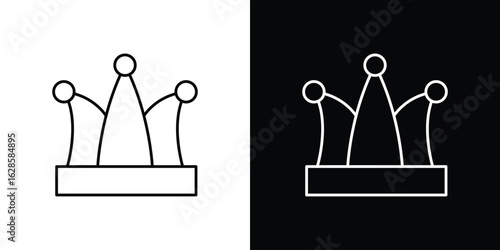 Joker hat icon vector illustration sign symbol. linear design