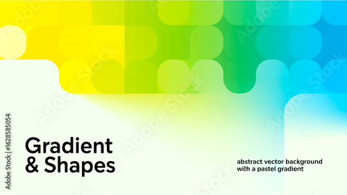 Colorful gradient background with evenly spaced rounded rectangles arranged neatly in a symmetrical grid pattern