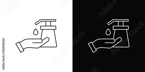 Hand wash icon vector illustration sign symbol. linear design