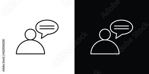 Expert opinion icon vector illustration sign symbol. linear design