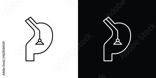 Endoscopy icon vector illustration sign symbol. linear design