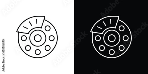 Disk brake icon vector illustration sign symbol. linear design