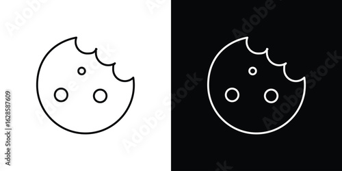 Cookie icon vector illustration sign symbol. linear design