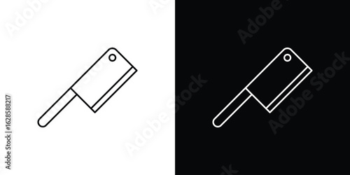 Chopper knife icon vector illustration sign symbol. linear design