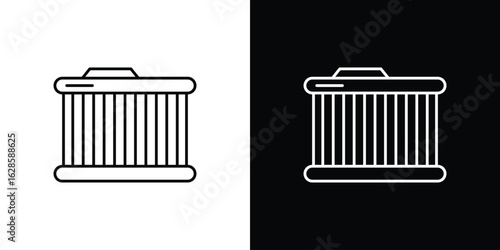 car radiator icon vector illustration sign symbol. linear design