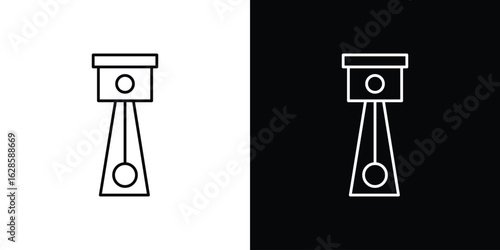 Car Piston icon vector illustration sign symbol. linear design